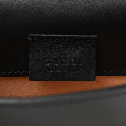Gucci Calfskin Super Mini Sylvie Chain Shoulder Bag Black 6 of 9
