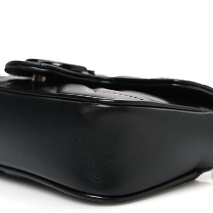 Gucci Calfskin Matelasse Monochrome GG Marmont Chain Belt Bag Black 10 of 10