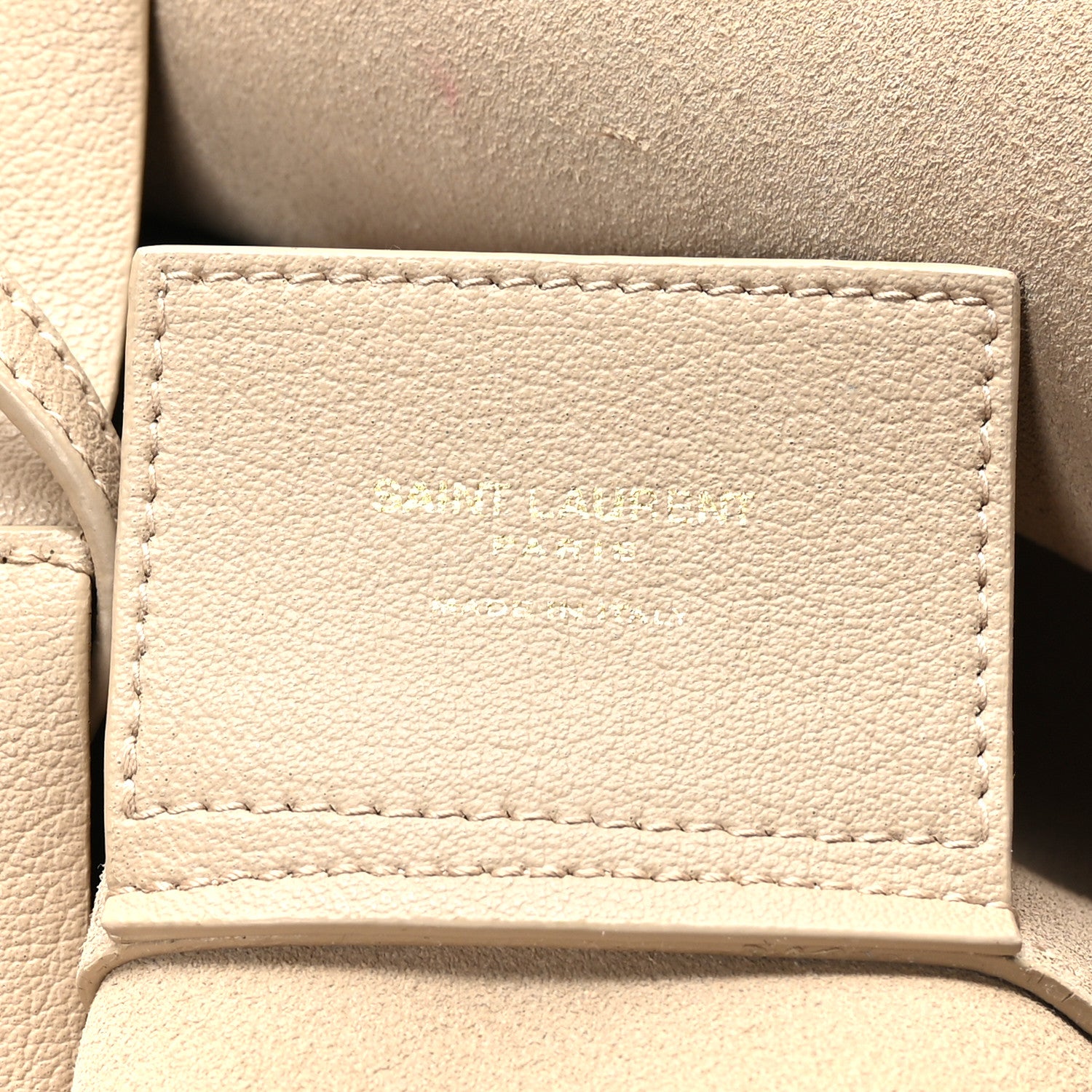 Saint Laurent Calfskin Large Shopping Tote Dark Beige 8 of 12