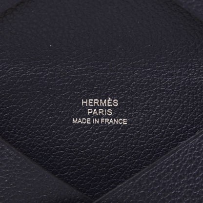 Hermes Evercolor Calvi Card Case Bleu Nuit 8 of 11