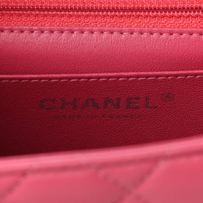 Chanel Lambskin Quilted Mini Square Flap Pink 7 of 9