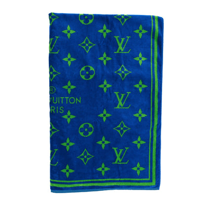 Louis Vuitton Cotton Monogram Beach Towel Blue 1 of 10