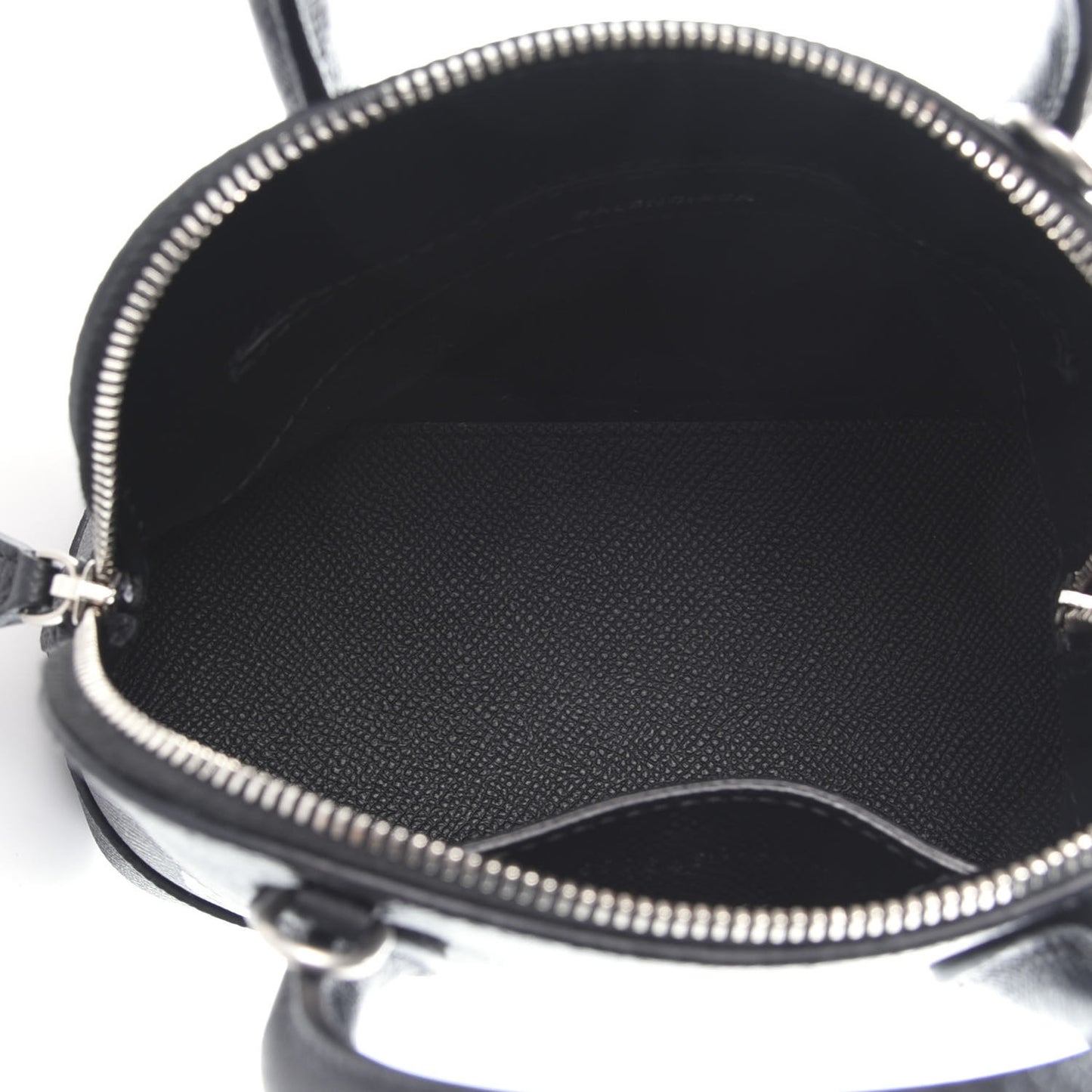 Signature Grained Calfskin XXS Ville Top Handle Bag Black