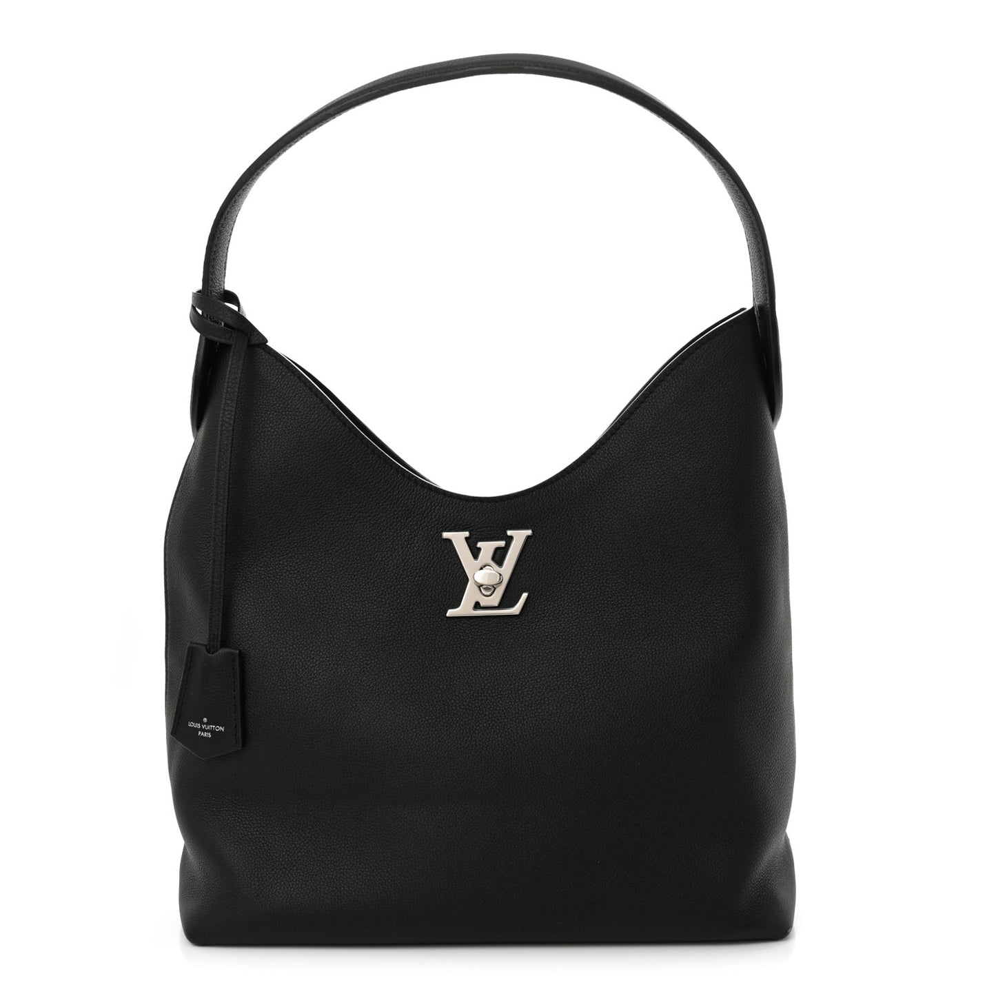 Calfskin Lockme Hobo Black