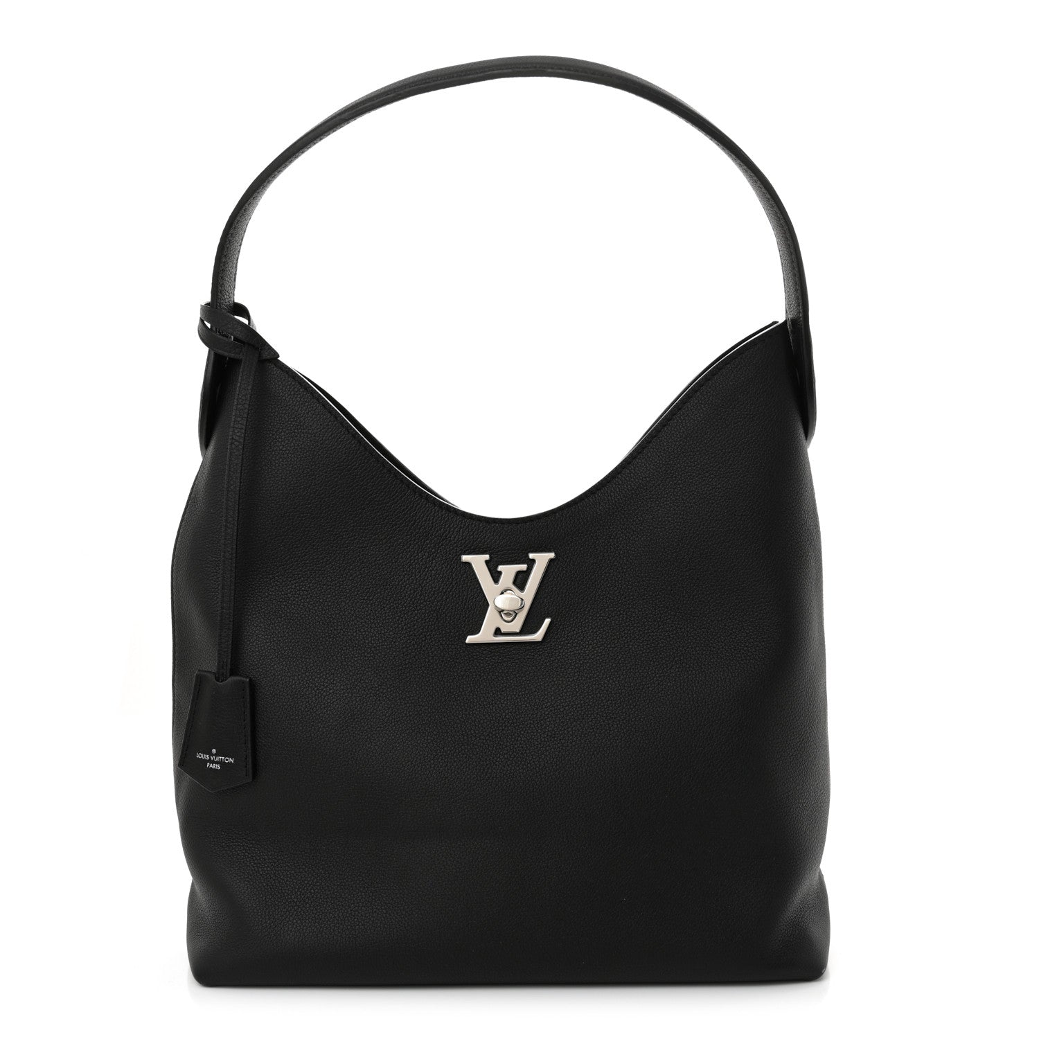 Louis Vuitton Calfskin Lockme Hobo Black 1 of 9