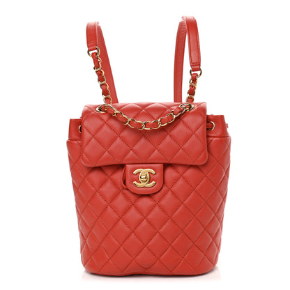 Chanel Lambskin Quilted Mini Urban Spirit Backpack Red 1 of 11