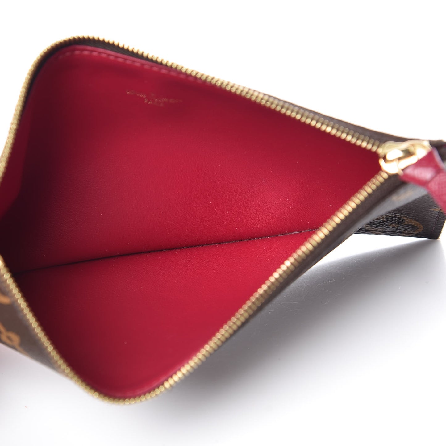Monogram Felicie Chain Wallet Zippered Insert Fuchsia