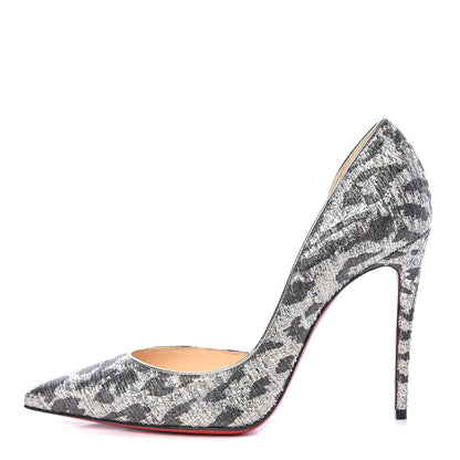 Christian Louboutin Lurx Gigi Specchio Iriza 100 Pumps 36 Black Light Gold 1 of 10