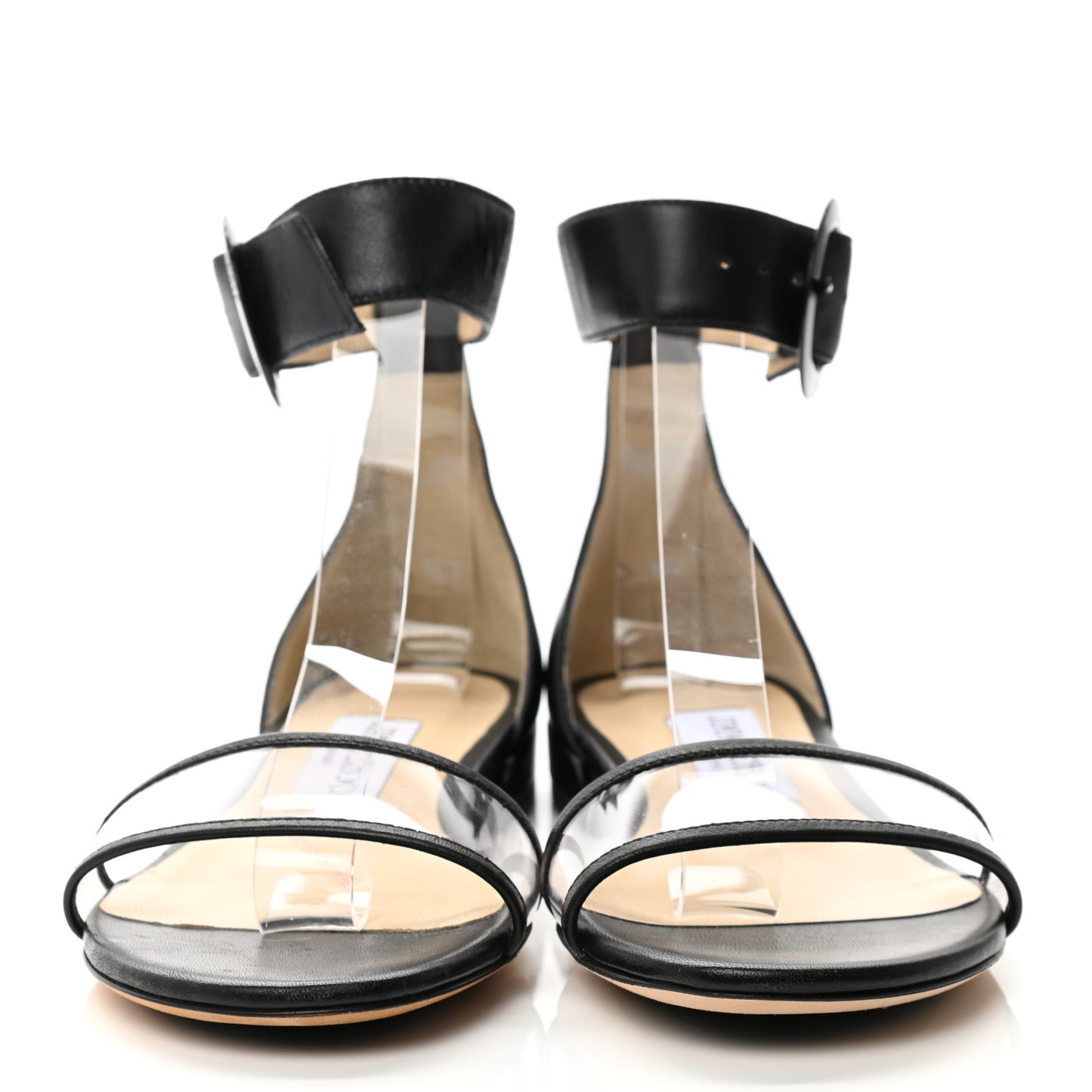 Nappa Plexi Jaimie Flat Sandals 35.5 Black