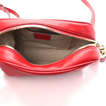 Gucci Pebbled Calfskin Small Soho Disco Bag Vibrant Red 5 of 9