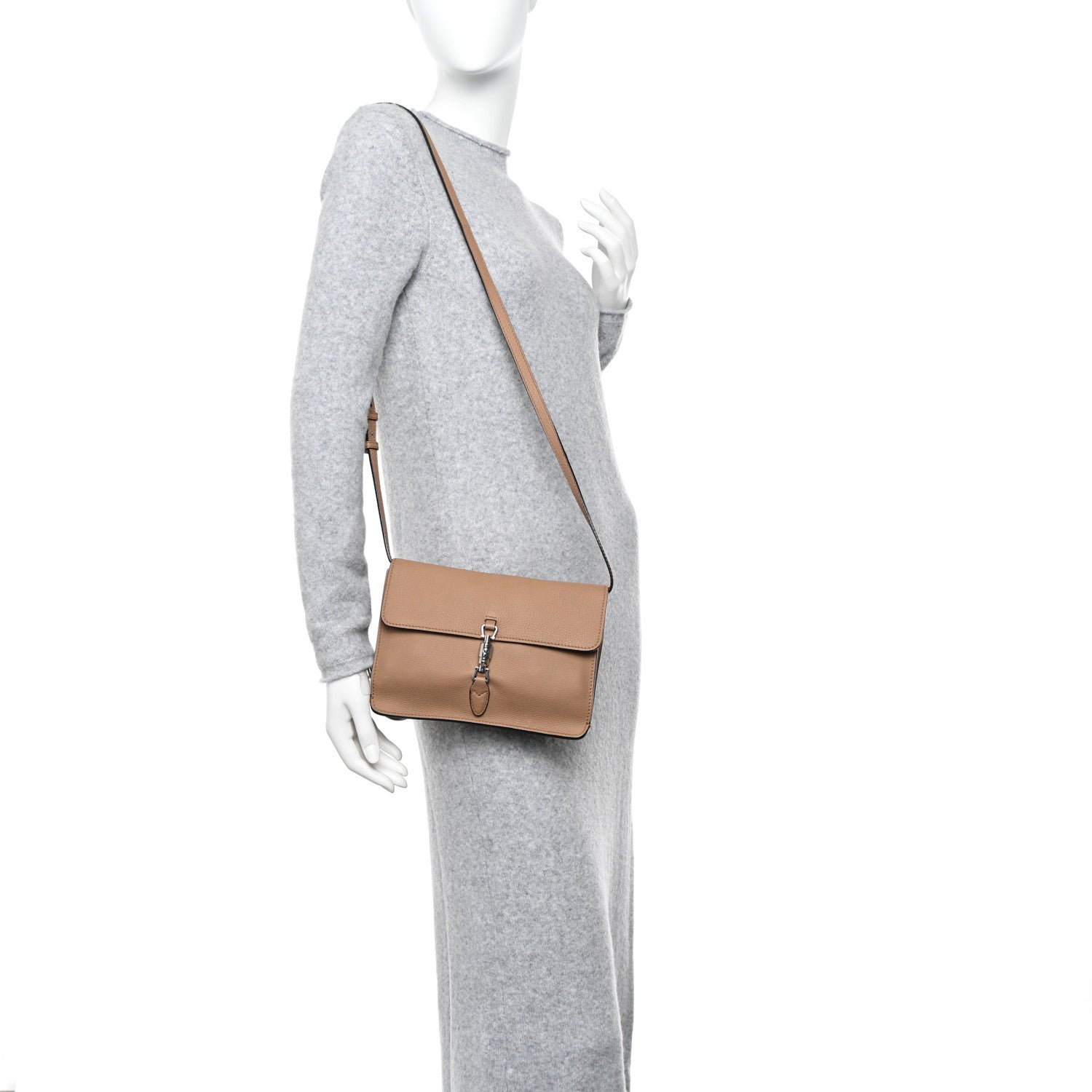 Gucci Grand Prix Calfskin Small Jackie Shoulder Bag Classic Camel 2 of 15