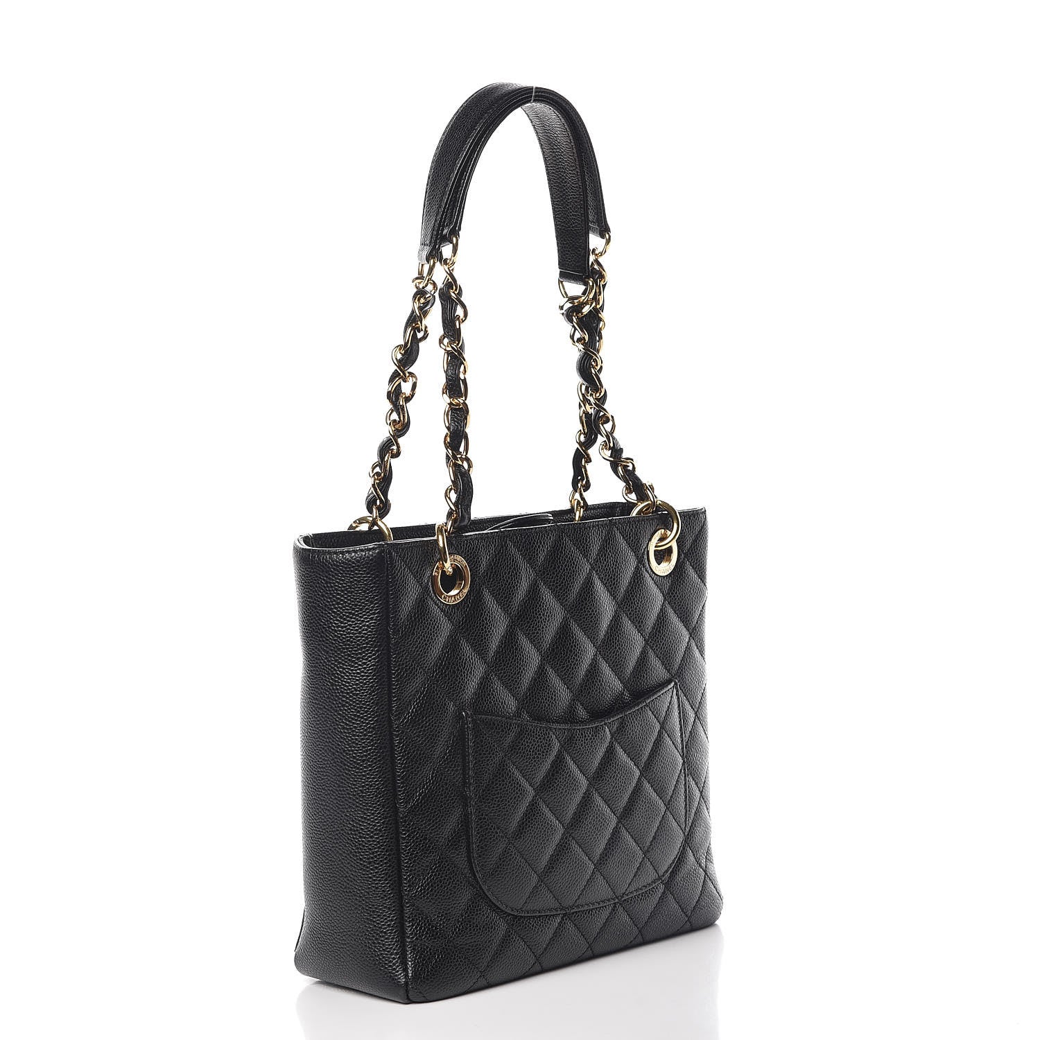Chanel Caviar Quilted Petit Shopping Tote PST Black 3 of 9