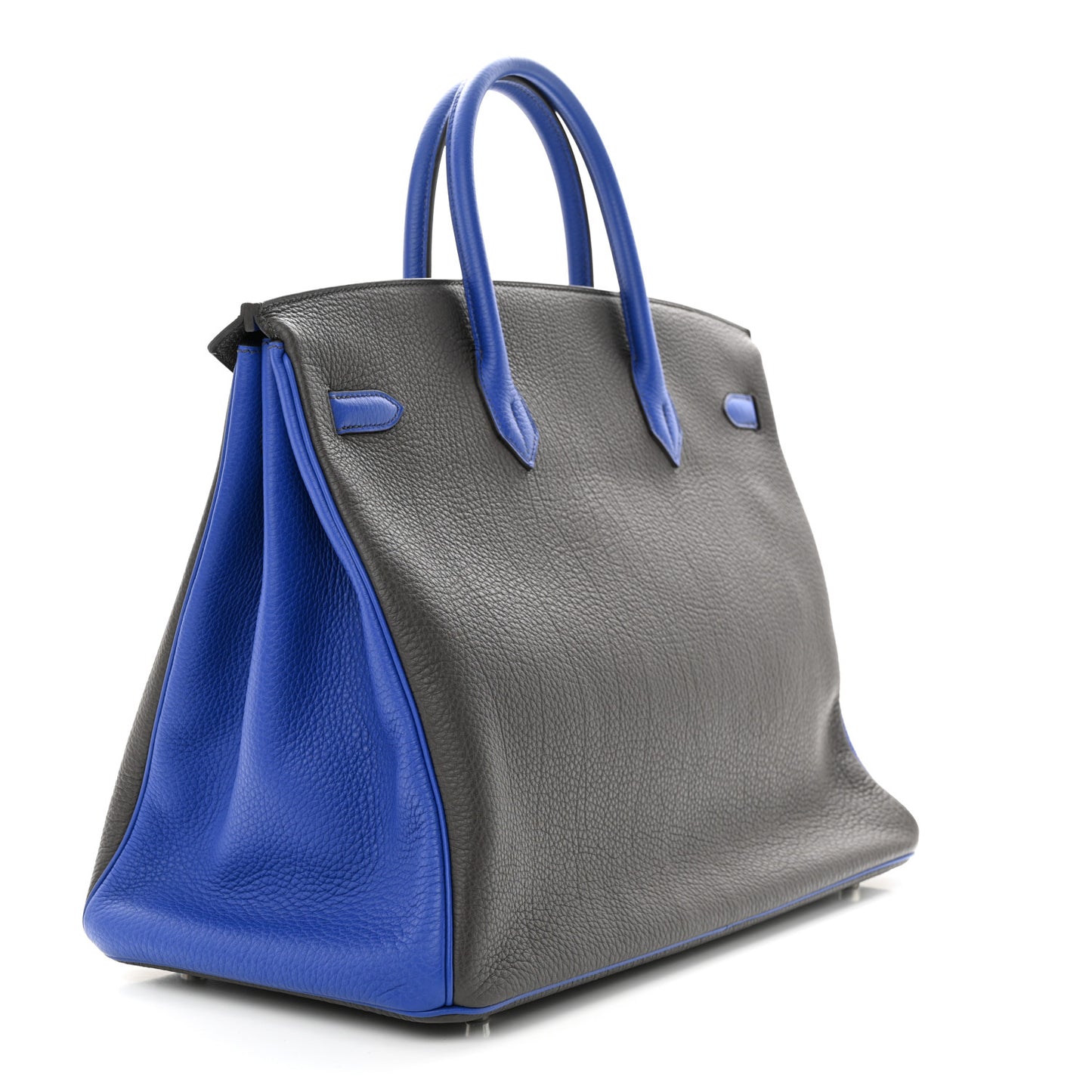 Togo Horseshoe Birkin 40 Etain Bleu Electrique