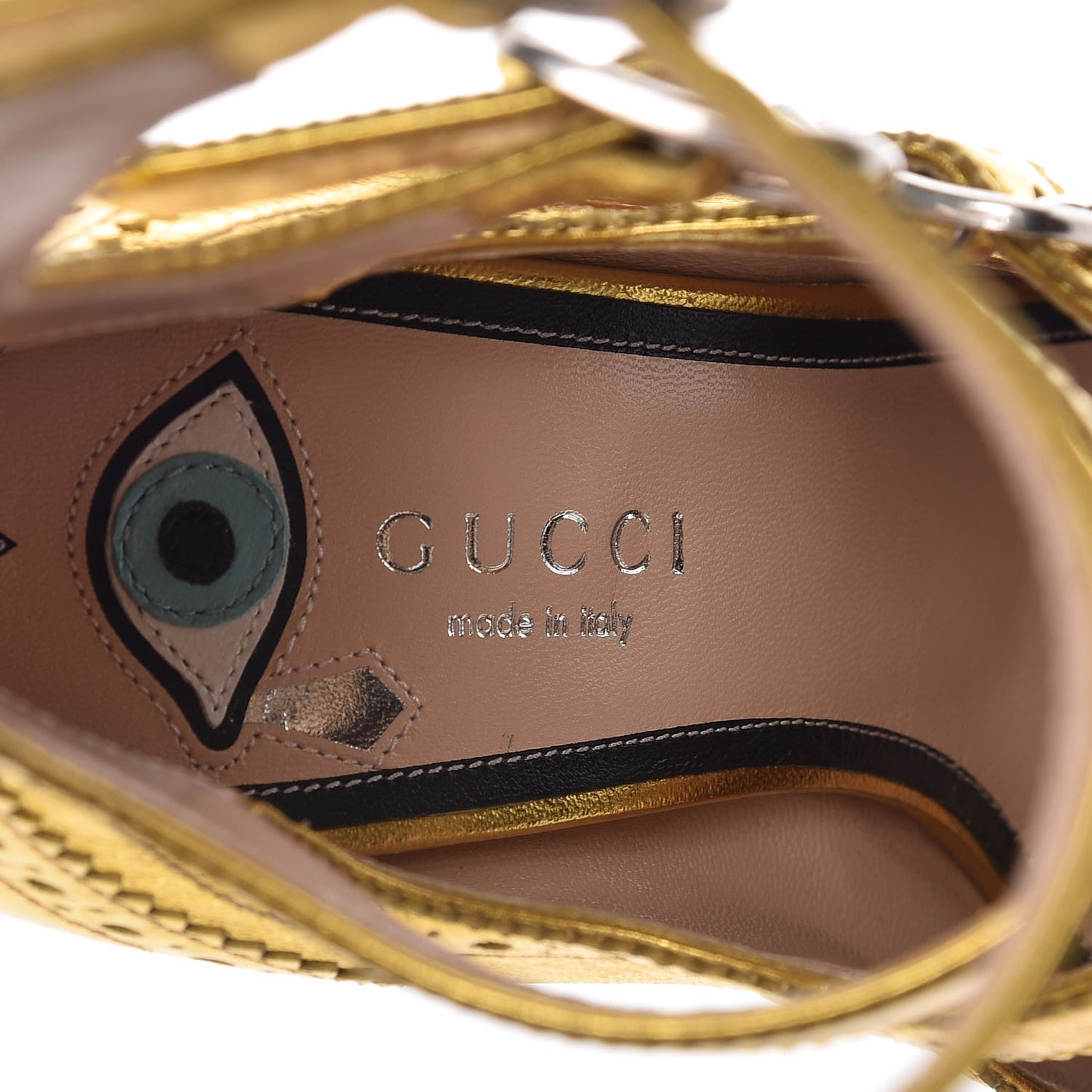 Nappa Kingsnake Queercore Mid Calf Loafer Pumps 35 Oro Vecchio