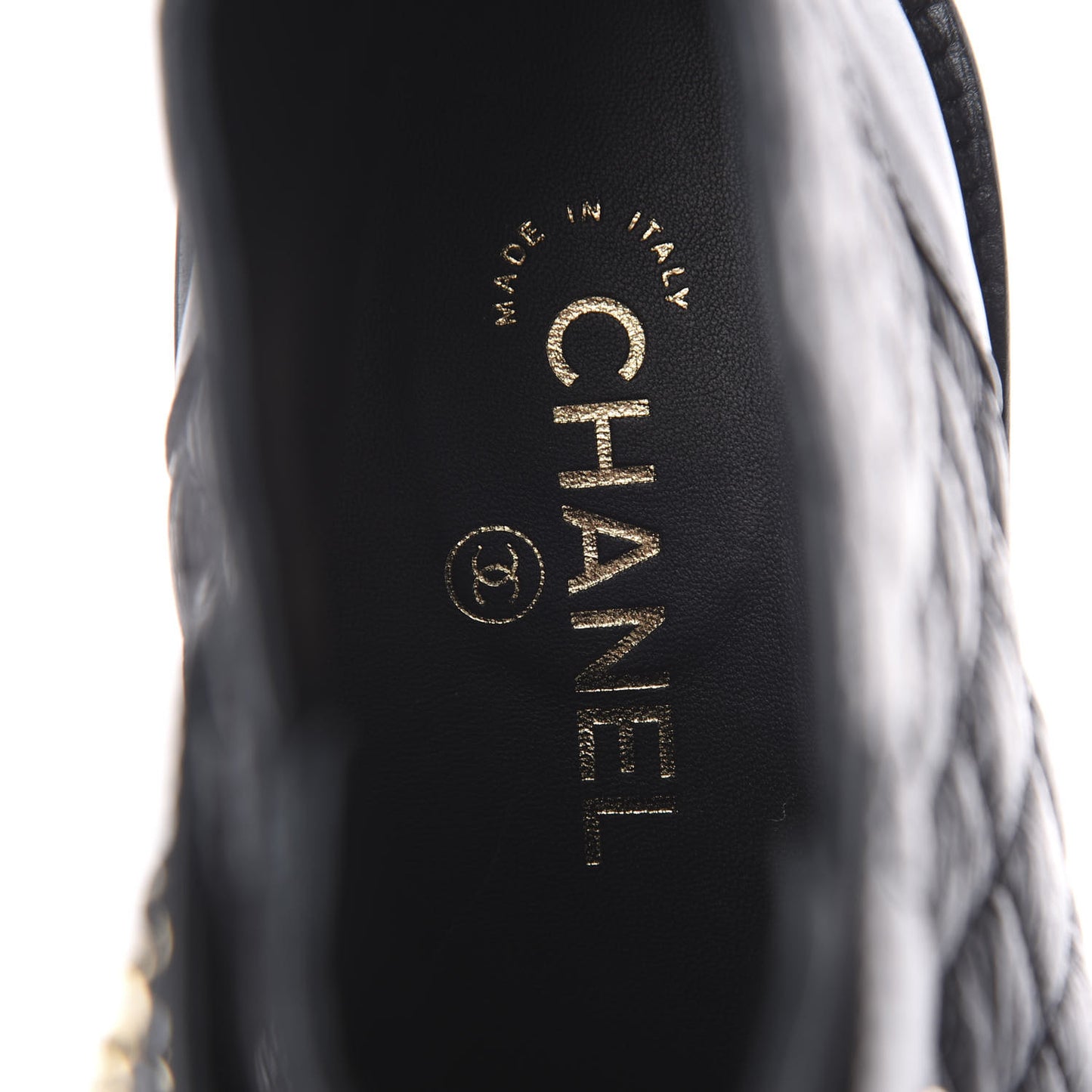 Shiny Goatskin Calfskin Quilted Lace Up Combat Boots 40 Black