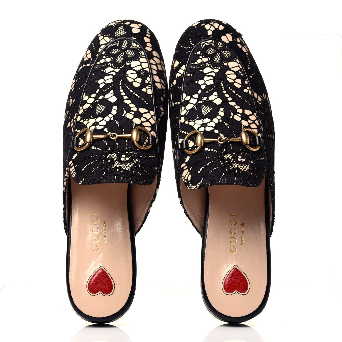 Lace Malaga Kid Womens Princetown Slippers 35 Black Skin Rose