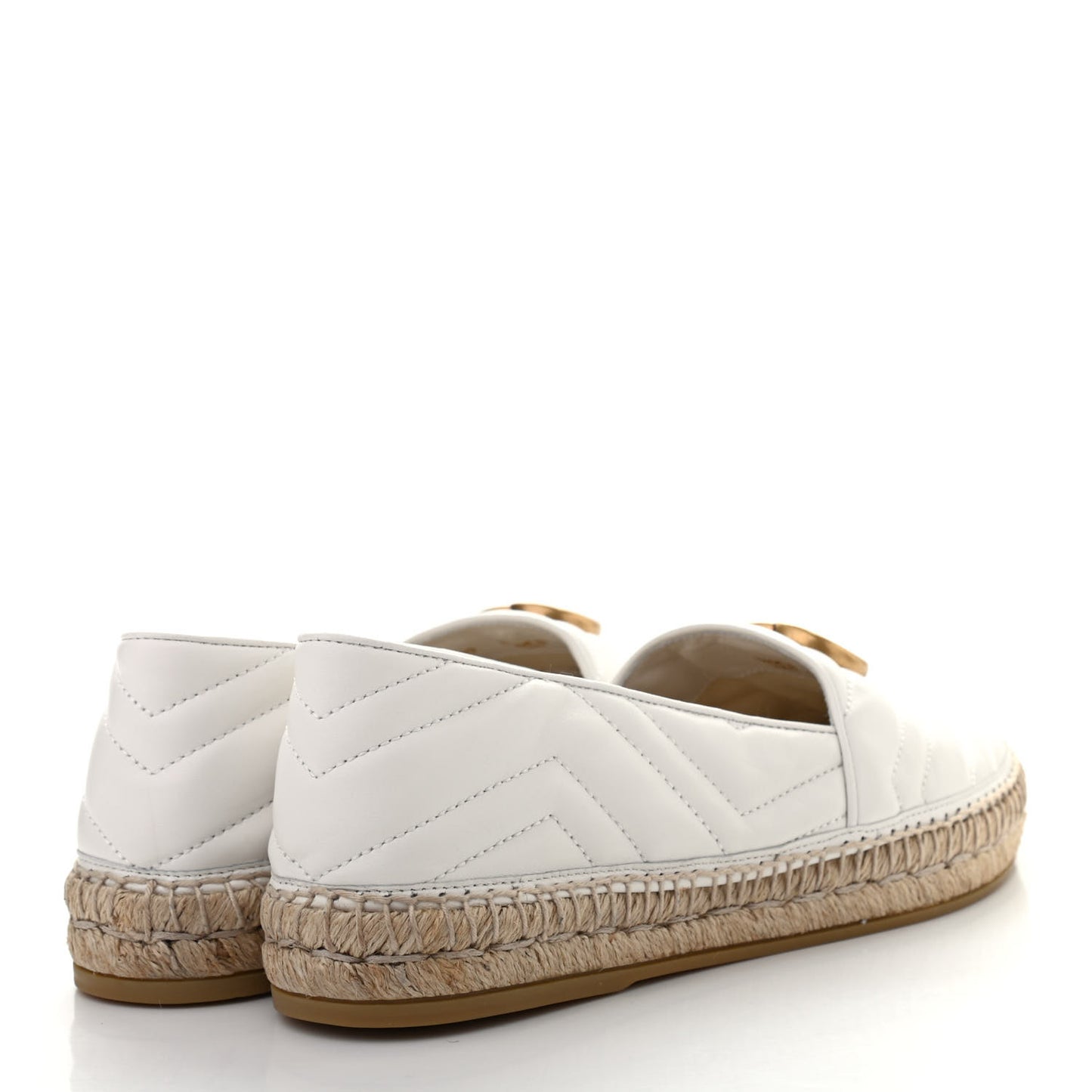 Nappa Matelasse GG Marmont Espadrilles 40 Great White