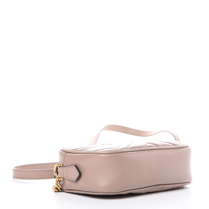 Gucci Calfskin Matelasse Mini GG Marmont Chain Shoulder Bag Nude 4 of 9