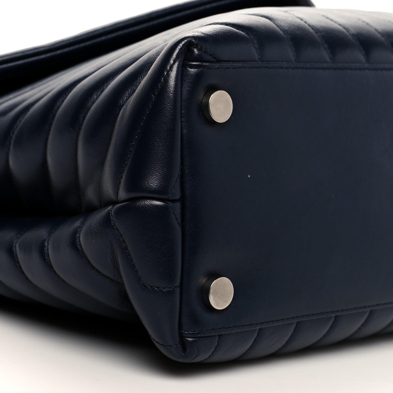 Saint Laurent Calfskin Y Quilted Monogram Large Loulou Chain Satchel Blue 9 of 12