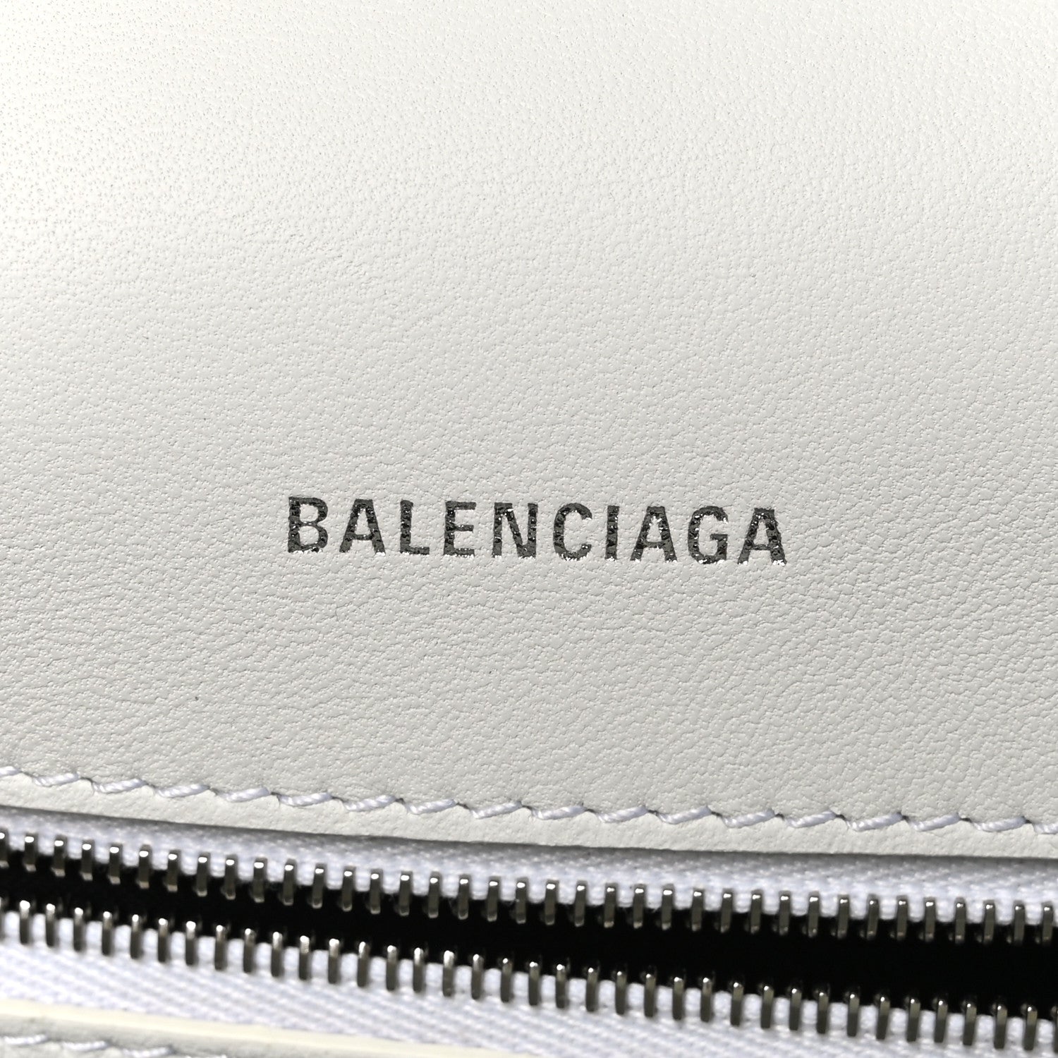 Balenciaga Calfskin S Downtown Chain Shoulder Bag White Black 7 of 10