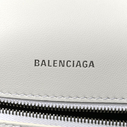 Balenciaga Calfskin S Downtown Chain Shoulder Bag White Black 7 of 10