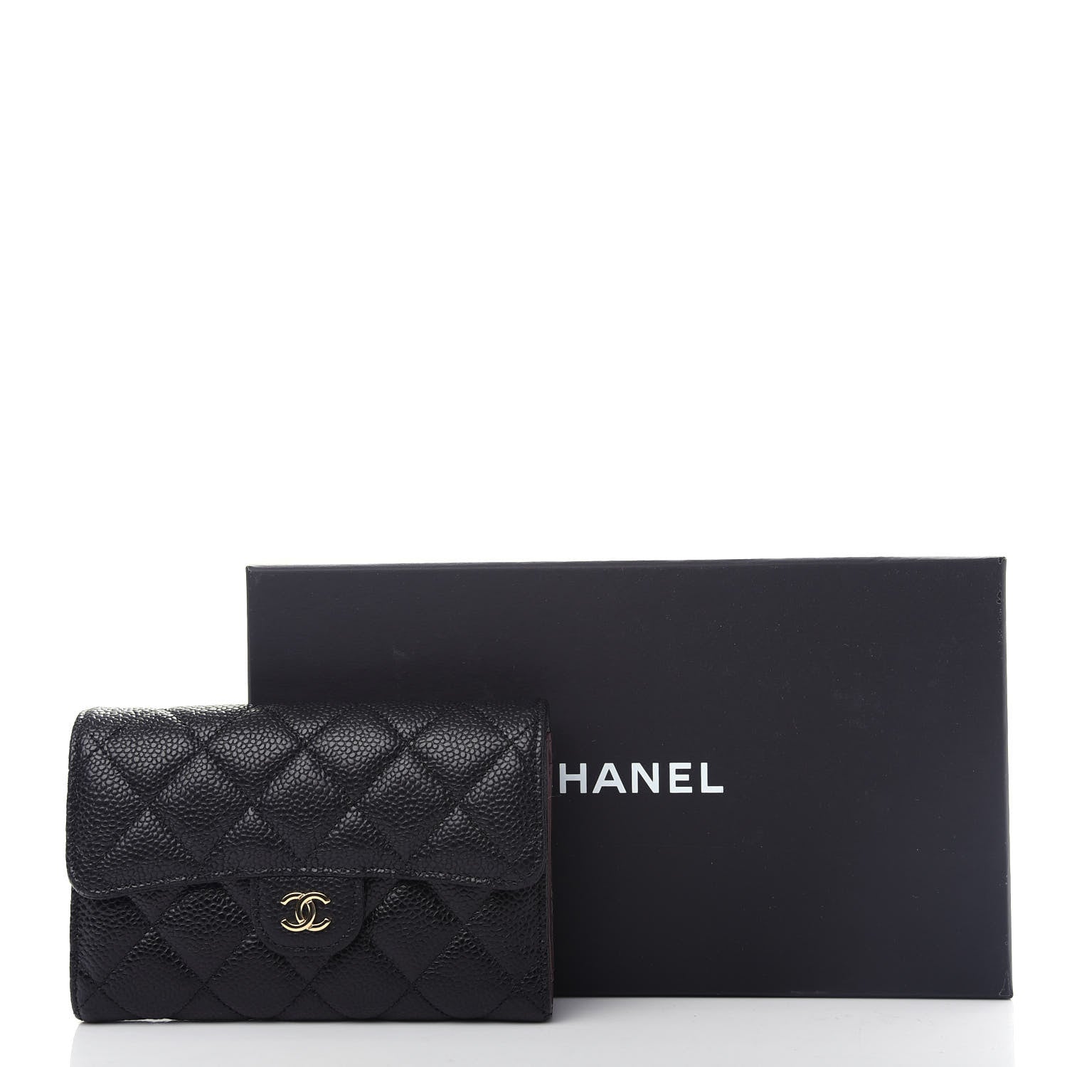 Chanel Caviar Quilted Medium Flap Wallet Black 9 of 9