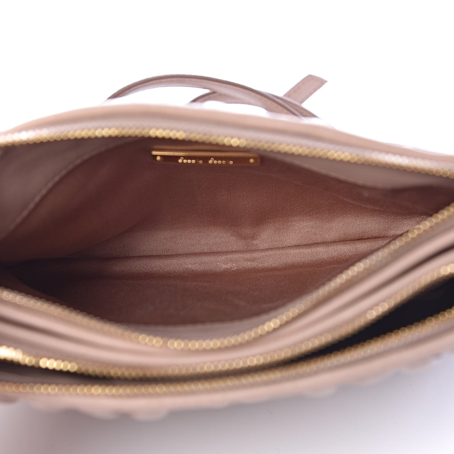Nappa Matelasse Double Zip Crossbody Cammeo