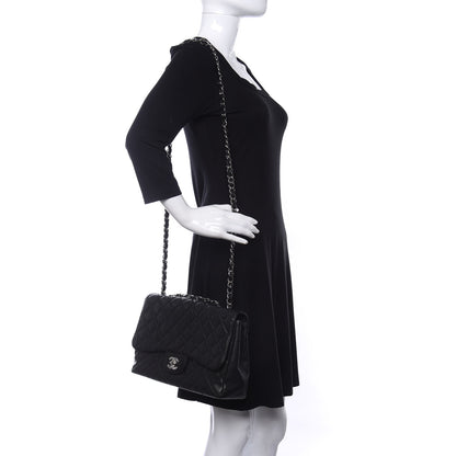 Chanel Caviar Quilted Jumbo Single Flap Black 2 of 10