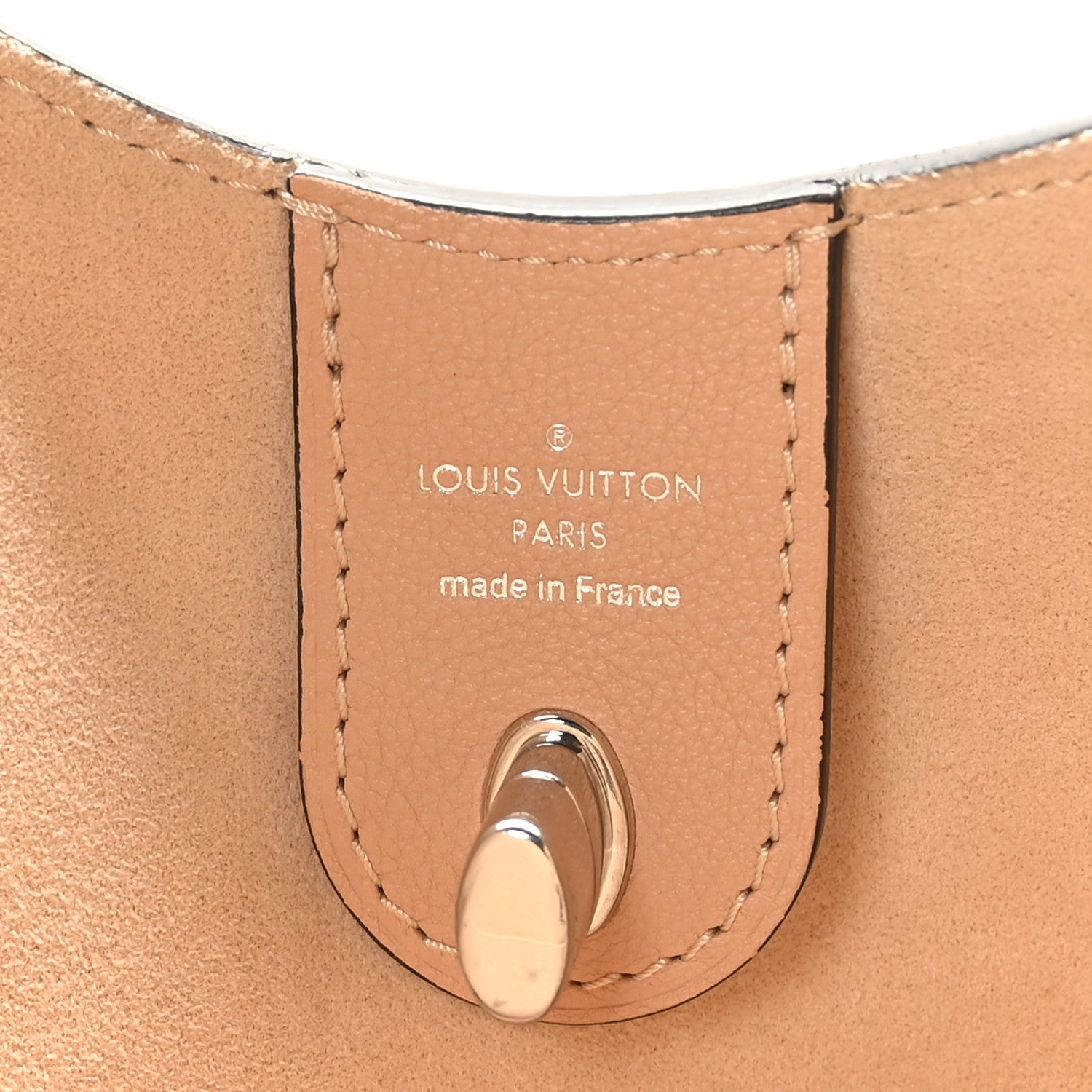 Louis Vuitton Calfskin Lockme Hobo Beige 6 of 8