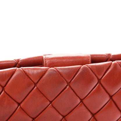 Chanel Lambskin Quilted Small New Bubble Quilt Tote Red 10 of 10