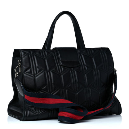 Gucci Calfskin Web Quilted Large Dionysus Tote Bag Black 3 of 31