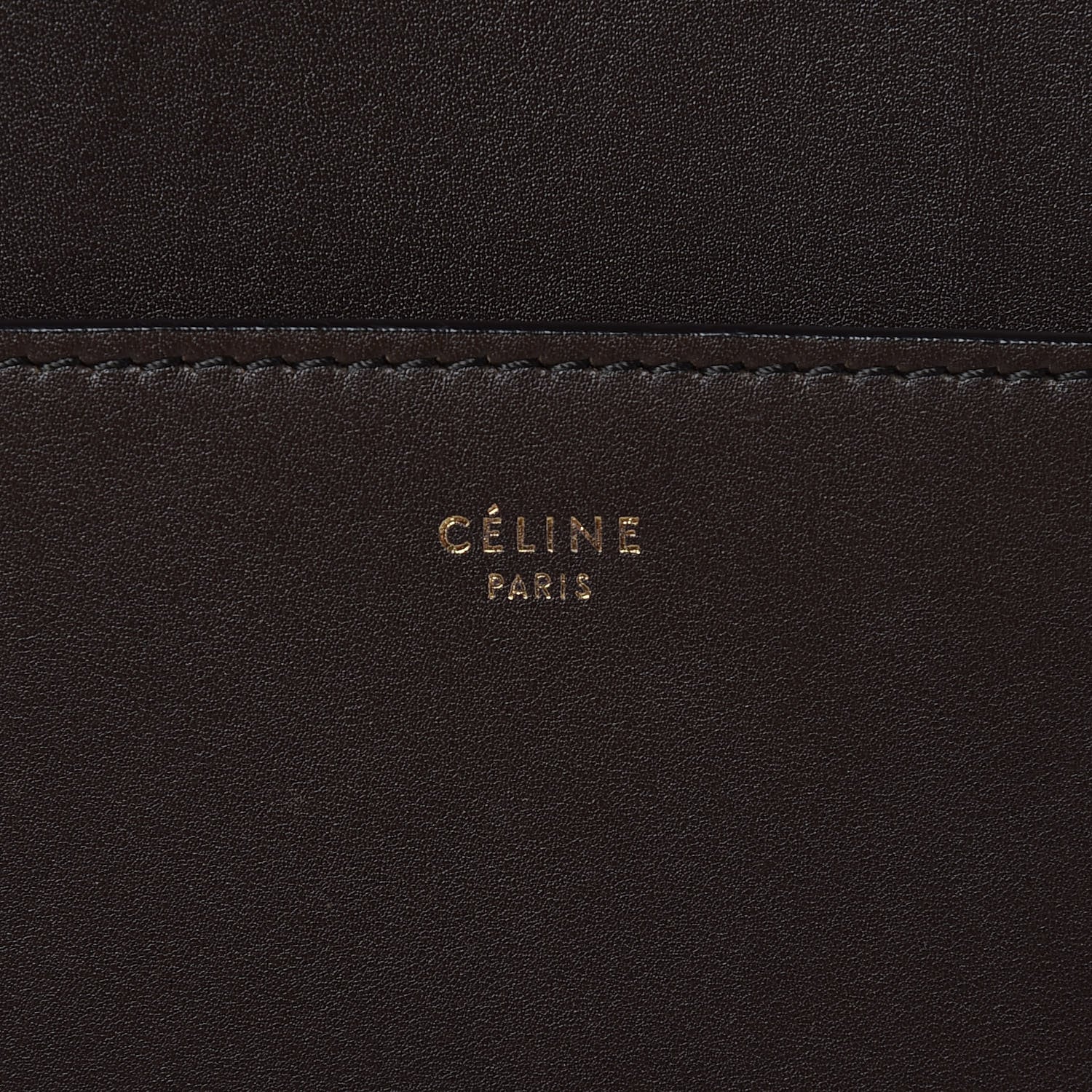 Celine Supersoft Calfskin Sangle Bucket Bag Wood 7 of 16