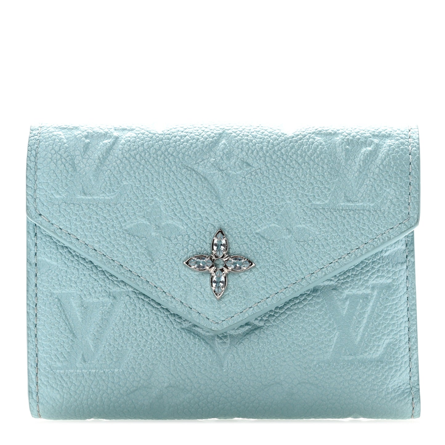 Empreinte Monogram Flower Victorine Wallet Azur Frost