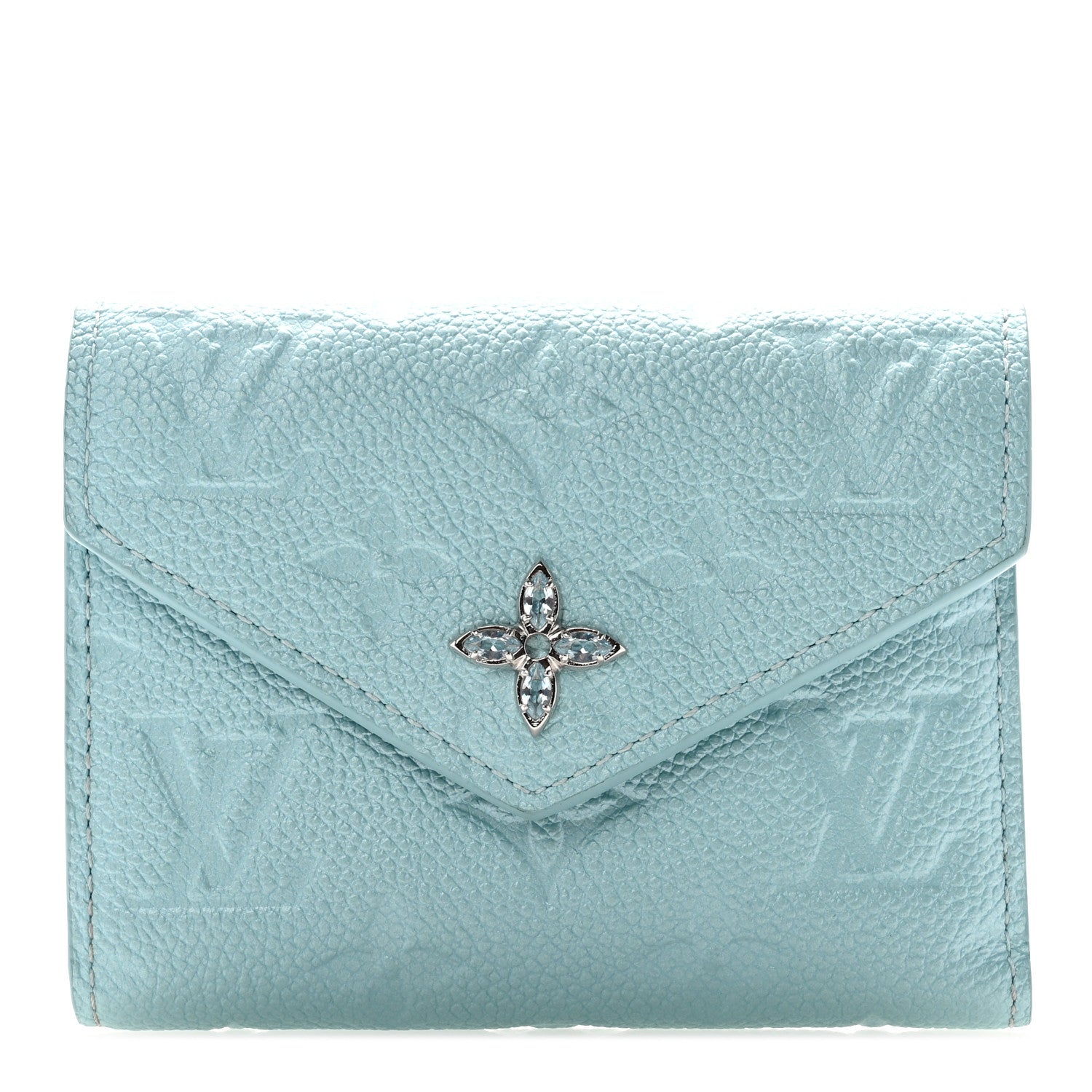 Louis Vuitton Empreinte Monogram Flower Victorine Wallet Azur Frost 1 of 7