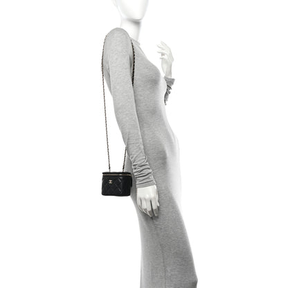 Chanel Caviar Quilted Mini Vanity Case With Chain Black 2 of 11