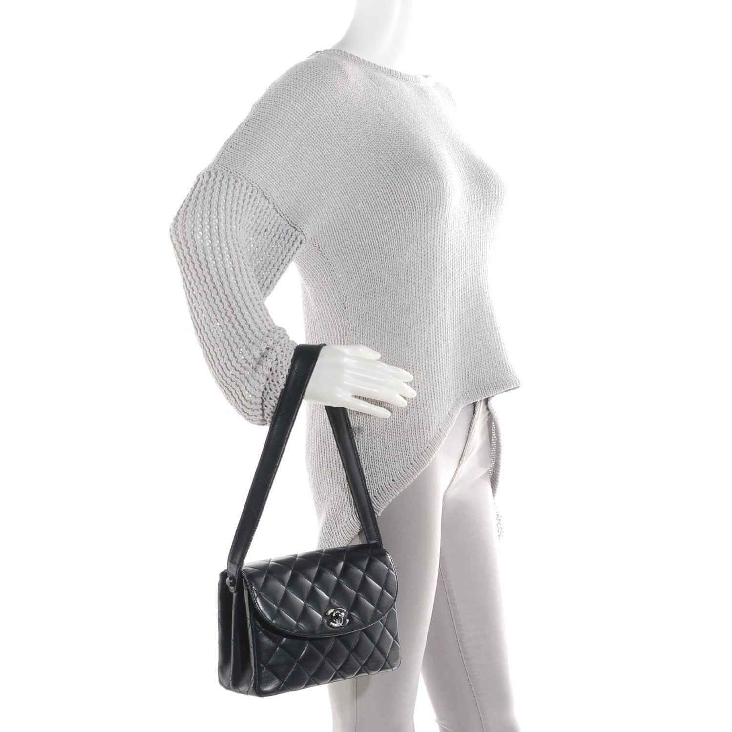 Chanel Lambskin Quilted Flap Shoulder Bag Black 2 of 9
