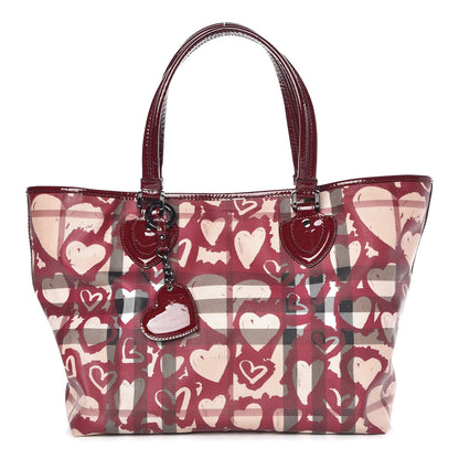 Burberry Nova Check Heart Tote Red 1 of 9