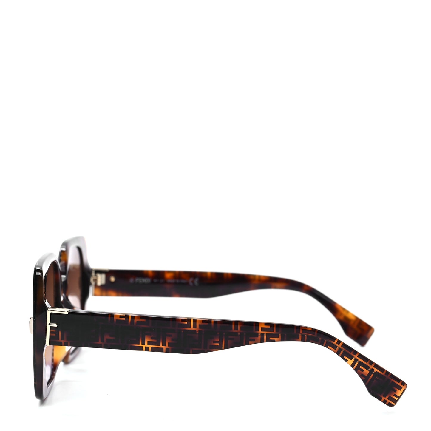 Acetate Fendi Bold Sunglasses FE40036U Havana Black