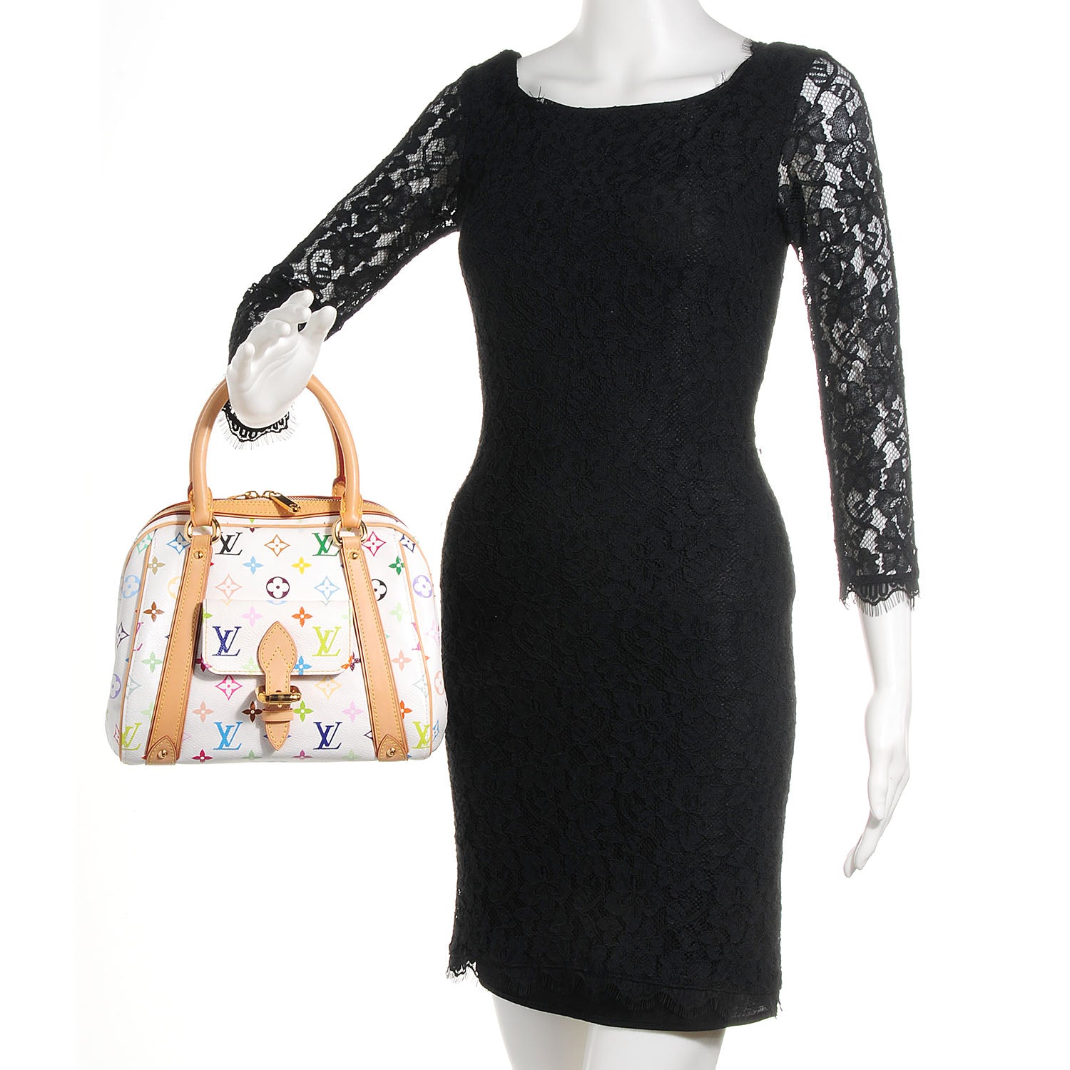 Louis Vuitton Monogram Multicolor Priscilla White 2 of 7
