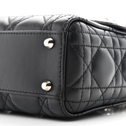 Christian Dior Lambskin Cannage Mini Lady Dior Black 9 of 10