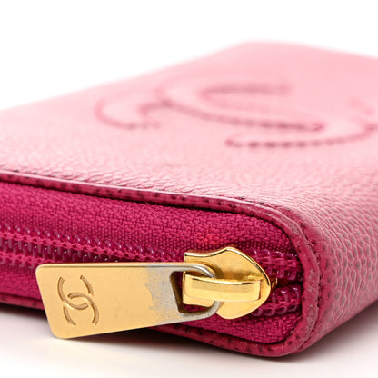 Chanel Caviar Small Timeless Zip Around Wallet Pink 9 of 9