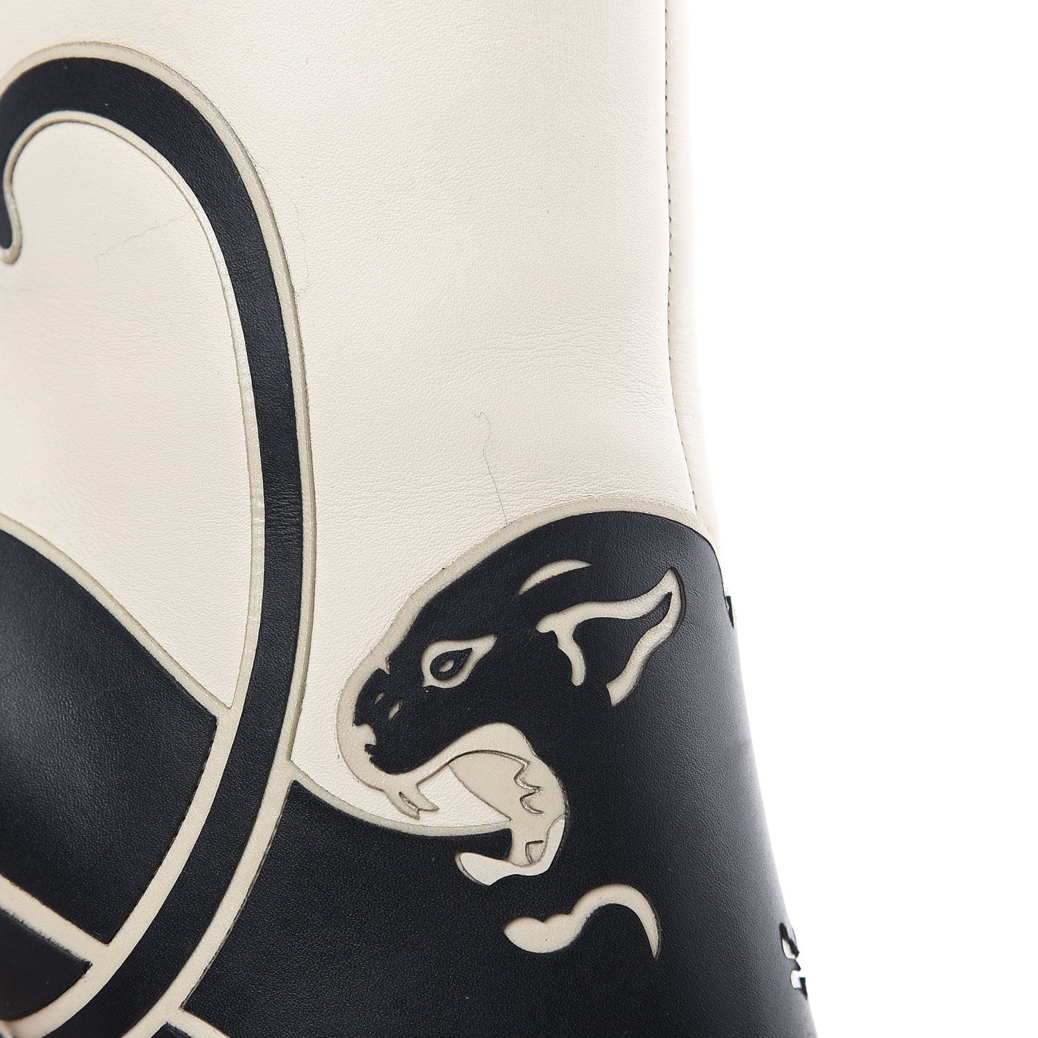 Valentino Garavani Calfskin Panther 110mm Ankle Boots 36 Light Ivory 10 of 13