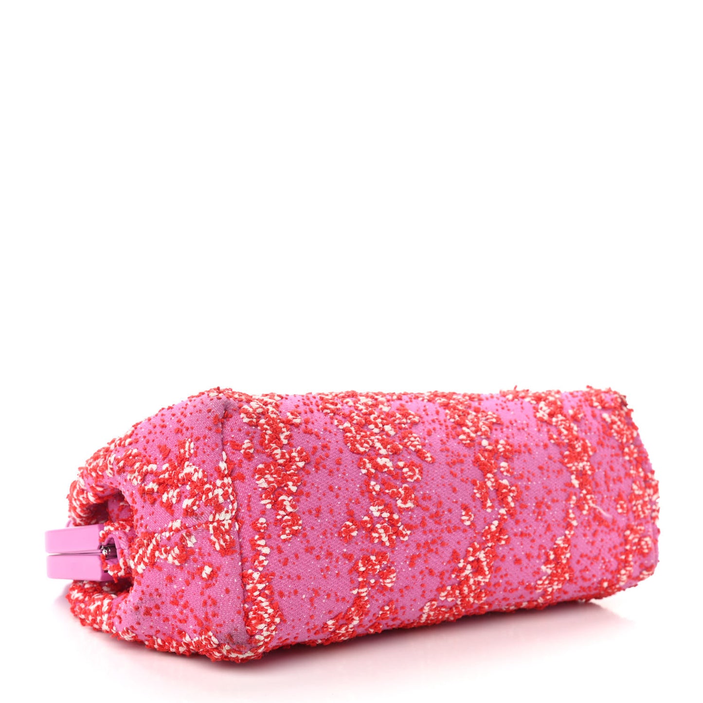 Textured Fabric Medium The Point Triangle Bag Cerise