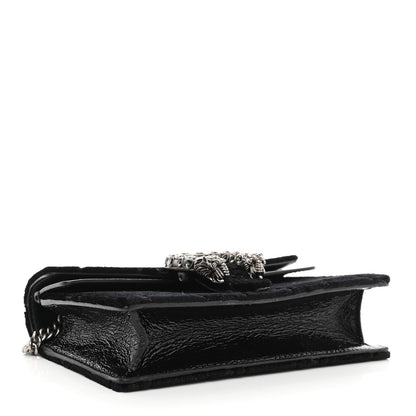 Gucci Velvet GG Monogram Super Mini Dionysus Shoulder Bag Black 4 of 10