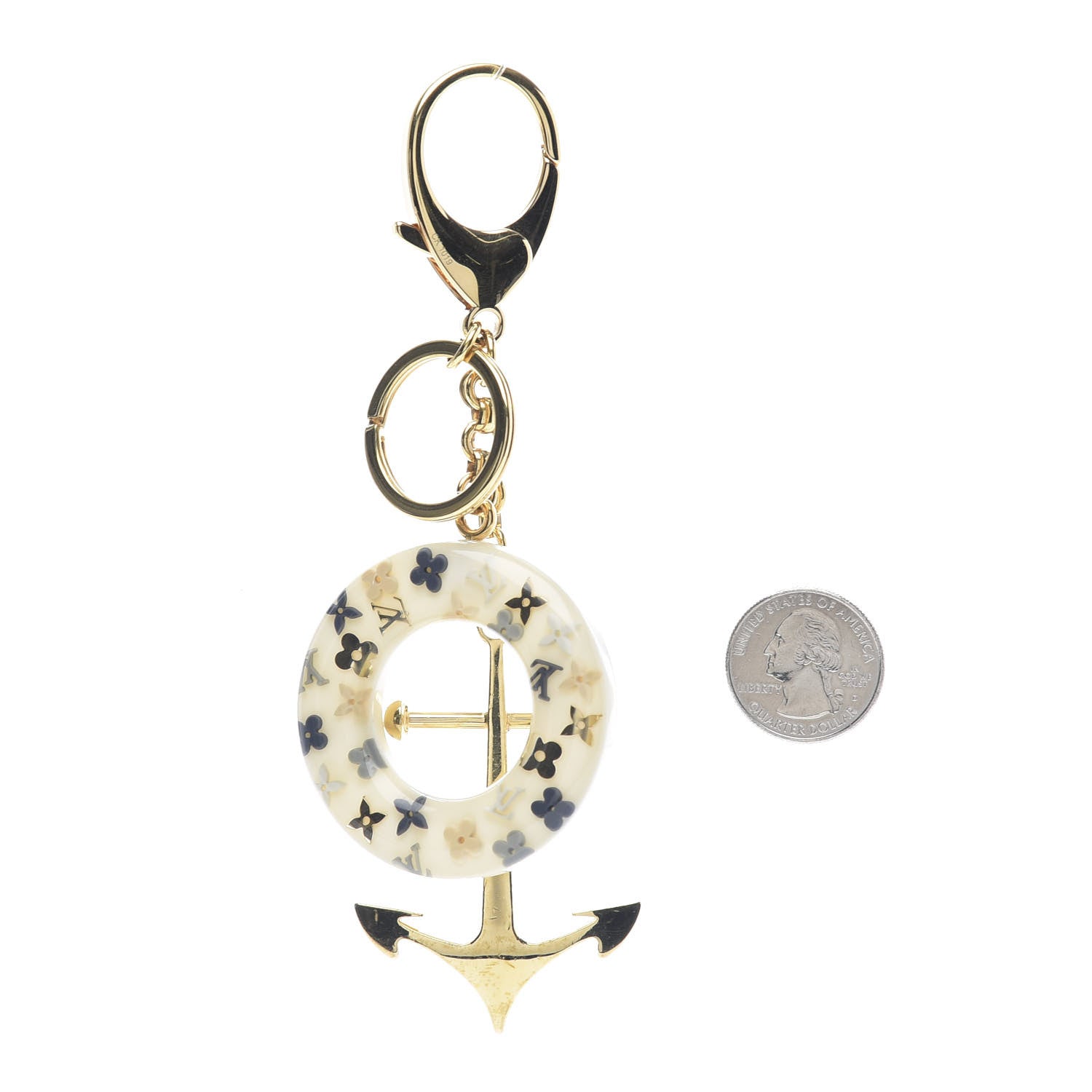 Louis Vuitton Marina Key Holder Bag Charm Azur 2 of 3