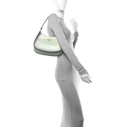 Prada Spazzolato Cleo Shoulder Bag Gradient Acqua 2 of 10