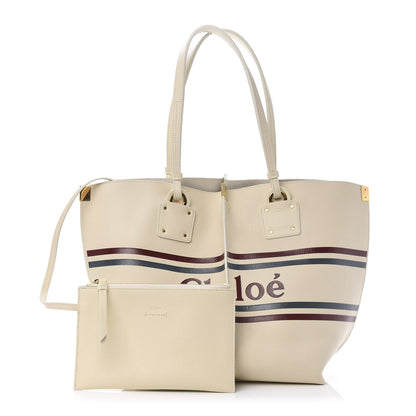 Chloe Smooth Calfskin Medium Vick Tote Off White 1 of 9