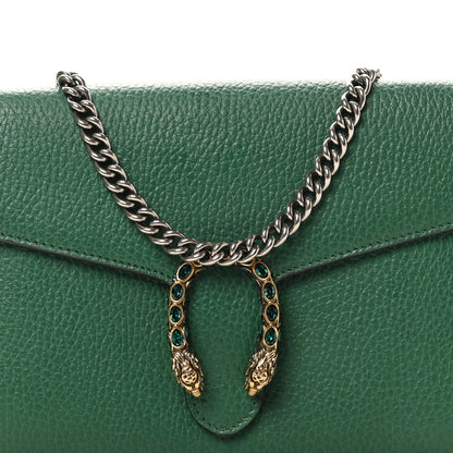 Gucci Calfskin Mini Dionysus Chain Wallet Emerald 8 of 10