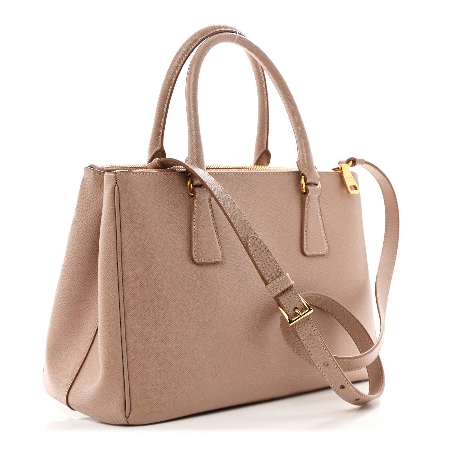 Prada Saffiano Small Galleria Double Zip Tote Cammeo 3 of 12