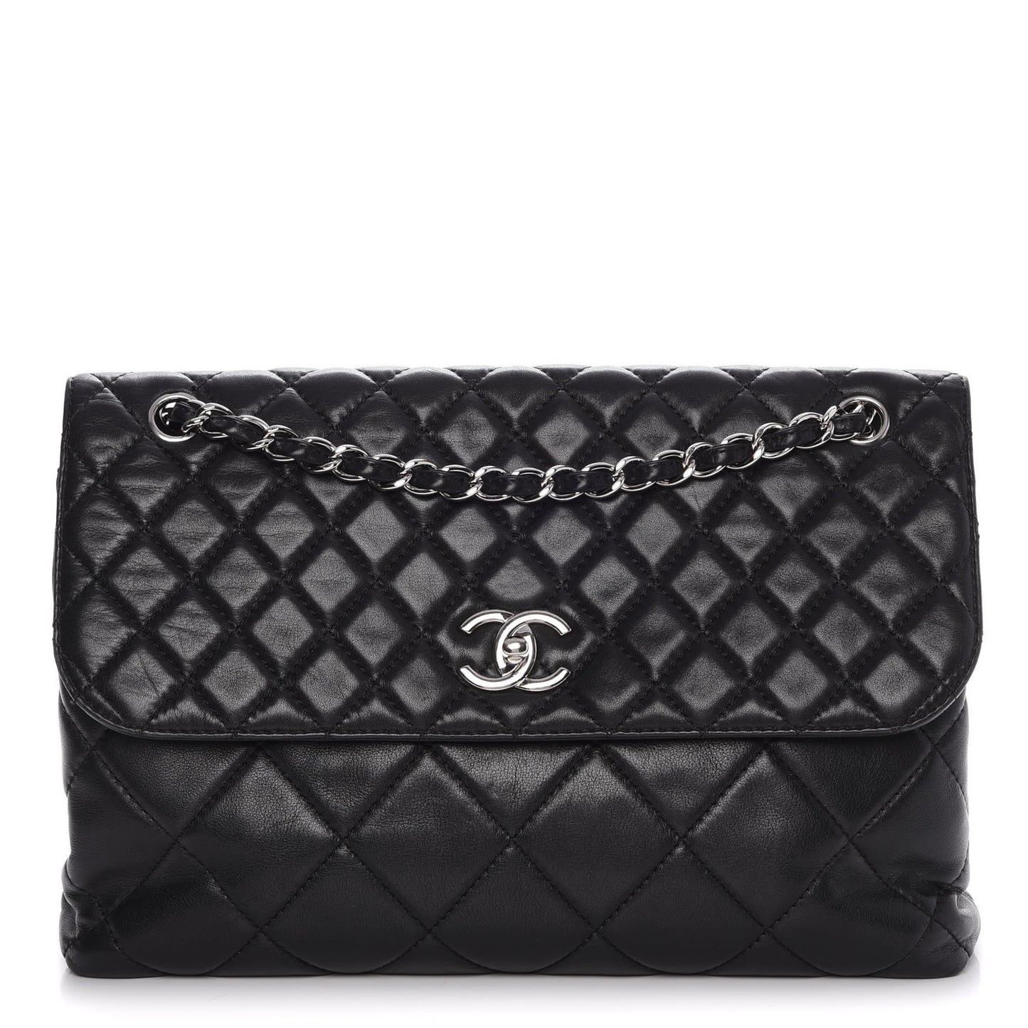 Calfskin Quilted In The Business Flap Bag Black